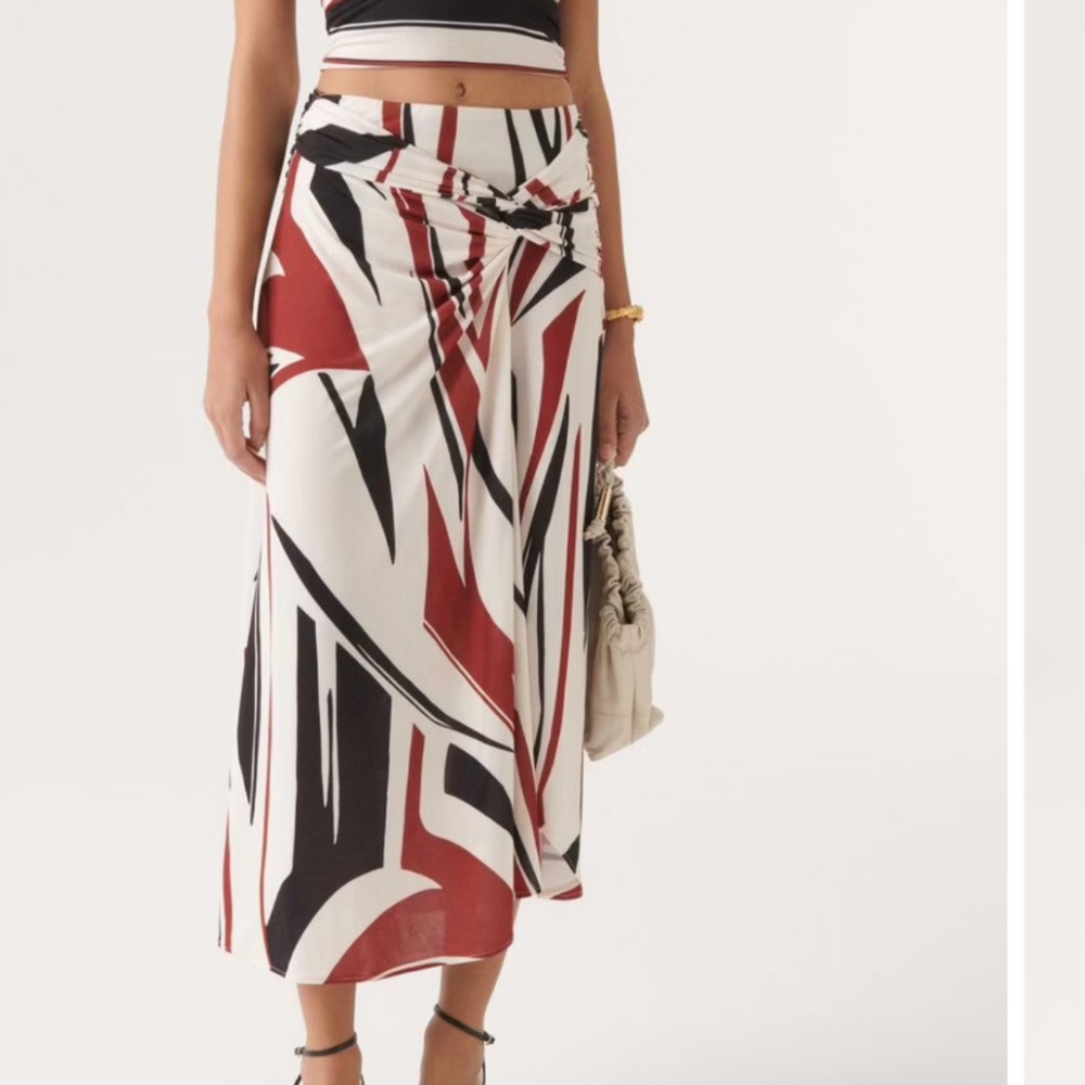 Bash Abstract Midi Skirt - image 1